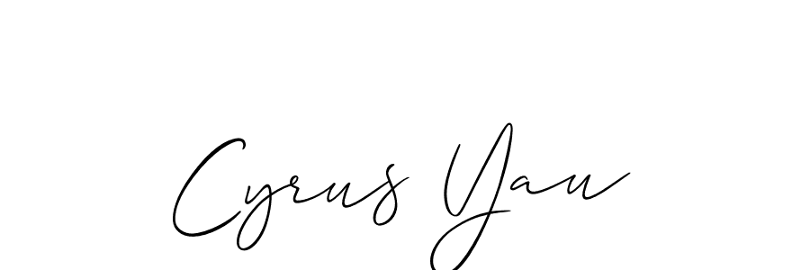 It looks lik you need a new signature style for name Cyrus Yau. Design unique handwritten (Allison_Script) signature with our free signature maker in just a few clicks. Cyrus Yau signature style 2 images and pictures png