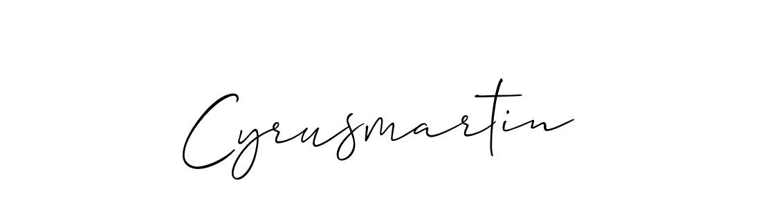 It looks lik you need a new signature style for name Cyrusmartin. Design unique handwritten (Allison_Script) signature with our free signature maker in just a few clicks. Cyrusmartin signature style 2 images and pictures png