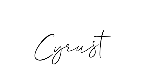 Similarly Allison_Script is the best handwritten signature design. Signature creator online .You can use it as an online autograph creator for name Cyrust. Cyrust signature style 2 images and pictures png