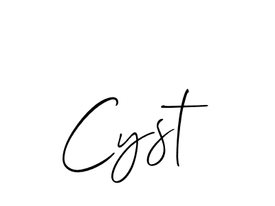 Best and Professional Signature Style for Cyst. Allison_Script Best Signature Style Collection. Cyst signature style 2 images and pictures png