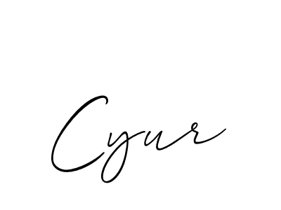 Make a beautiful signature design for name Cyur. With this signature (Allison_Script) style, you can create a handwritten signature for free. Cyur signature style 2 images and pictures png