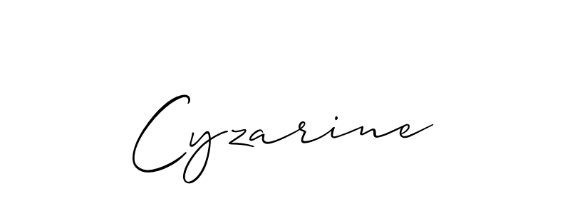 Create a beautiful signature design for name Cyzarine. With this signature (Allison_Script) fonts, you can make a handwritten signature for free. Cyzarine signature style 2 images and pictures png