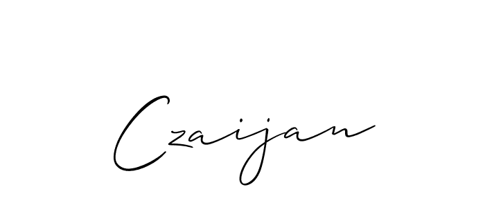 How to make Czaijan signature? Allison_Script is a professional autograph style. Create handwritten signature for Czaijan name. Czaijan signature style 2 images and pictures png