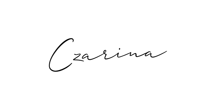 Also we have Czarina name is the best signature style. Create professional handwritten signature collection using Allison_Script autograph style. Czarina signature style 2 images and pictures png