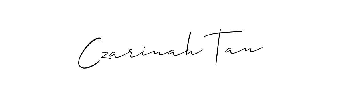 Allison_Script is a professional signature style that is perfect for those who want to add a touch of class to their signature. It is also a great choice for those who want to make their signature more unique. Get Czarinah Tan name to fancy signature for free. Czarinah Tan signature style 2 images and pictures png