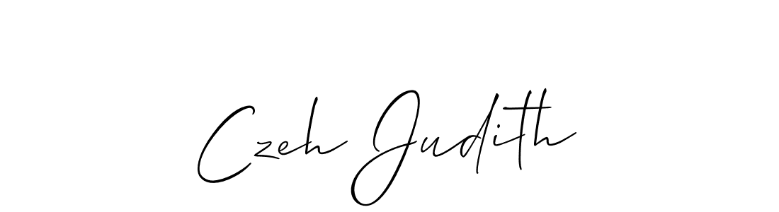 The best way (Allison_Script) to make a short signature is to pick only two or three words in your name. The name Czeh Judith include a total of six letters. For converting this name. Czeh Judith signature style 2 images and pictures png