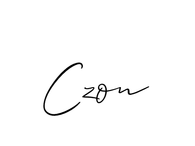 Czon stylish signature style. Best Handwritten Sign (Allison_Script) for my name. Handwritten Signature Collection Ideas for my name Czon. Czon signature style 2 images and pictures png