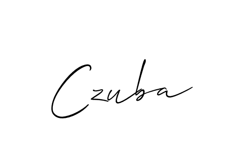 Also You can easily find your signature by using the search form. We will create Czuba name handwritten signature images for you free of cost using Allison_Script sign style. Czuba signature style 2 images and pictures png