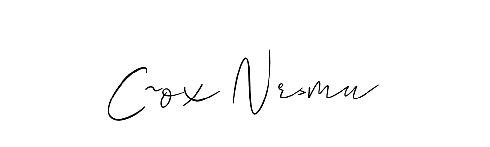 How to make C~ox Nr>mu name signature. Use Allison_Script style for creating short signs online. This is the latest handwritten sign. C~ox Nr>mu signature style 2 images and pictures png
