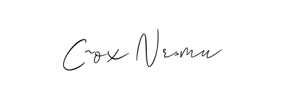 How to Draw C~ox Nr>mu signature style? Allison_Script is a latest design signature styles for name C~ox Nr>mu. C~ox Nr>mu signature style 2 images and pictures png