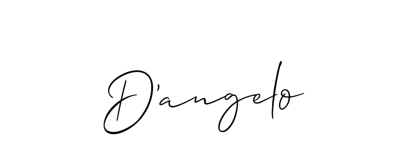 Make a short D'angelo signature style. Manage your documents anywhere anytime using Allison_Script. Create and add eSignatures, submit forms, share and send files easily. D'angelo signature style 2 images and pictures png