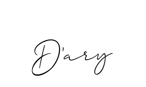 D'ary stylish signature style. Best Handwritten Sign (Allison_Script) for my name. Handwritten Signature Collection Ideas for my name D'ary. D'ary signature style 2 images and pictures png