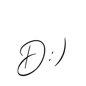 You can use this online signature creator to create a handwritten signature for the name D:). This is the best online autograph maker. D:) signature style 2 images and pictures png