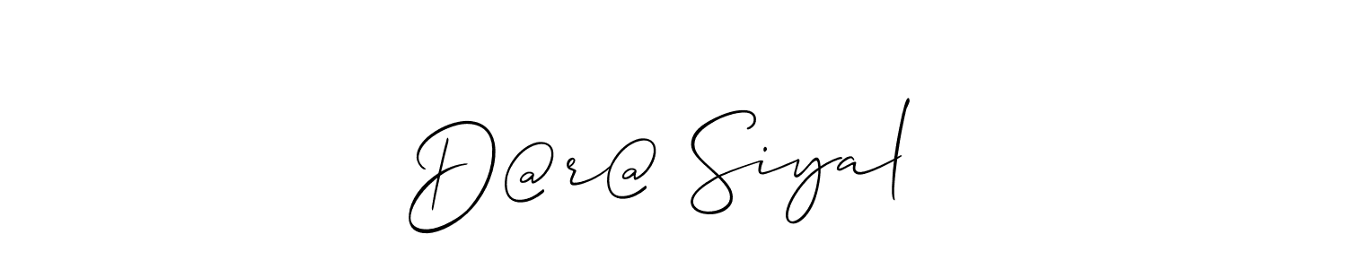 Similarly Allison_Script is the best handwritten signature design. Signature creator online .You can use it as an online autograph creator for name D@r@ Siyalπ∆. D@r@ Siyalπ∆ signature style 2 images and pictures png