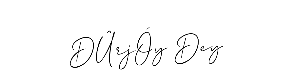 if you are searching for the best signature style for your name DÛrjÓy Dey. so please give up your signature search. here we have designed multiple signature styles  using Allison_Script. DÛrjÓy Dey signature style 2 images and pictures png