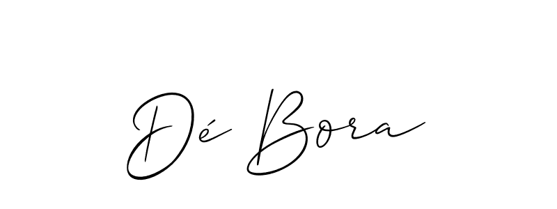 How to make Dé Bora name signature. Use Allison_Script style for creating short signs online. This is the latest handwritten sign. Dé Bora signature style 2 images and pictures png