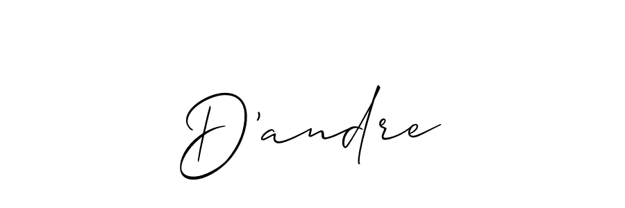 Also we have D’andre name is the best signature style. Create professional handwritten signature collection using Allison_Script autograph style. D’andre signature style 2 images and pictures png