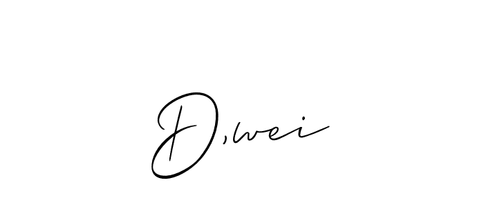 The best way (Allison_Script) to make a short signature is to pick only two or three words in your name. The name D‚wei include a total of six letters. For converting this name. D‚wei signature style 2 images and pictures png