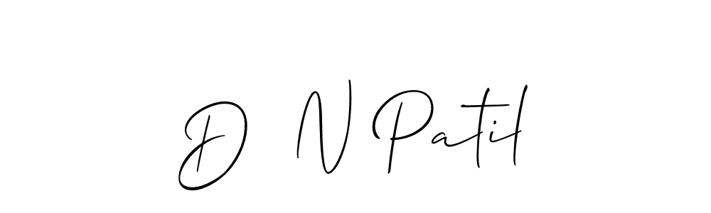 Also You can easily find your signature by using the search form. We will create D  N Patil name handwritten signature images for you free of cost using Allison_Script sign style. D  N Patil signature style 2 images and pictures png
