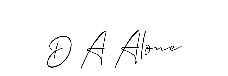 Make a beautiful signature design for name D A Alone. Use this online signature maker to create a handwritten signature for free. D A Alone signature style 2 images and pictures png