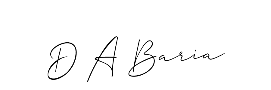 Best and Professional Signature Style for D A Baria. Allison_Script Best Signature Style Collection. D A Baria signature style 2 images and pictures png