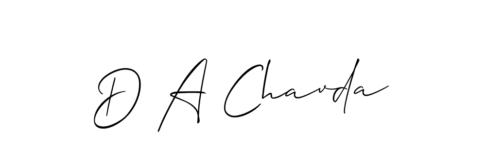 D A Chavda stylish signature style. Best Handwritten Sign (Allison_Script) for my name. Handwritten Signature Collection Ideas for my name D A Chavda. D A Chavda signature style 2 images and pictures png