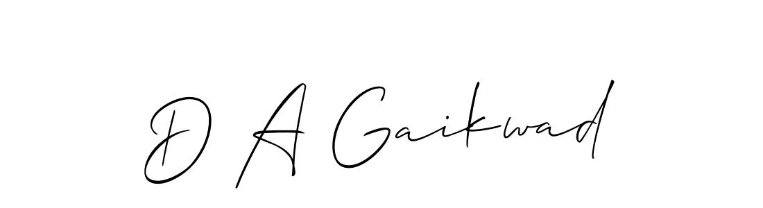 Create a beautiful signature design for name D A Gaikwad. With this signature (Allison_Script) fonts, you can make a handwritten signature for free. D A Gaikwad signature style 2 images and pictures png