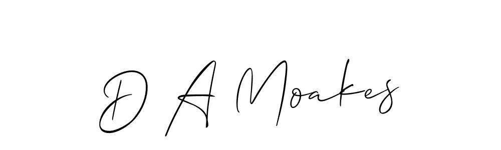 Allison_Script is a professional signature style that is perfect for those who want to add a touch of class to their signature. It is also a great choice for those who want to make their signature more unique. Get D A Moakes name to fancy signature for free. D A Moakes signature style 2 images and pictures png