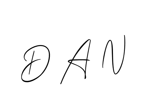 The best way (Allison_Script) to make a short signature is to pick only two or three words in your name. The name D A N include a total of six letters. For converting this name. D A N signature style 2 images and pictures png