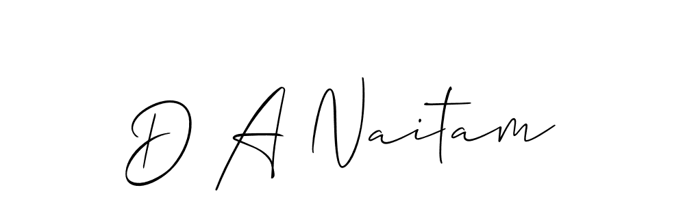 How to Draw D A Naitam signature style? Allison_Script is a latest design signature styles for name D A Naitam. D A Naitam signature style 2 images and pictures png