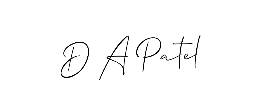 This is the best signature style for the D A Patel name. Also you like these signature font (Allison_Script). Mix name signature. D A Patel signature style 2 images and pictures png