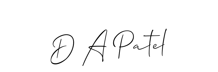 Make a beautiful signature design for name D A Patel. Use this online signature maker to create a handwritten signature for free. D A Patel signature style 2 images and pictures png