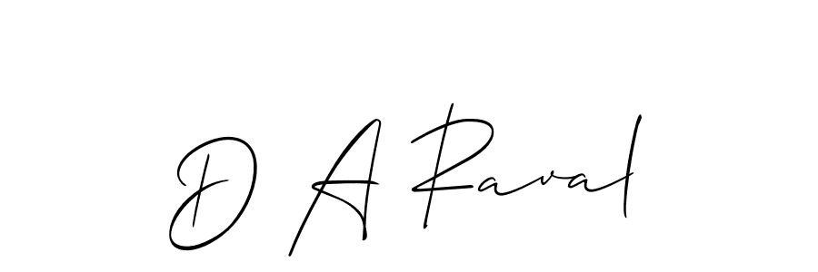 Make a beautiful signature design for name D A Raval. Use this online signature maker to create a handwritten signature for free. D A Raval signature style 2 images and pictures png