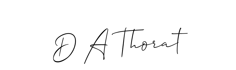 Allison_Script is a professional signature style that is perfect for those who want to add a touch of class to their signature. It is also a great choice for those who want to make their signature more unique. Get D A Thorat name to fancy signature for free. D A Thorat signature style 2 images and pictures png