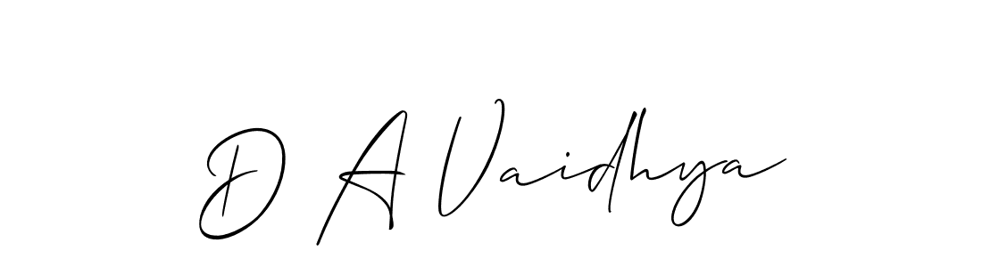 Make a beautiful signature design for name D A Vaidhya. Use this online signature maker to create a handwritten signature for free. D A Vaidhya signature style 2 images and pictures png