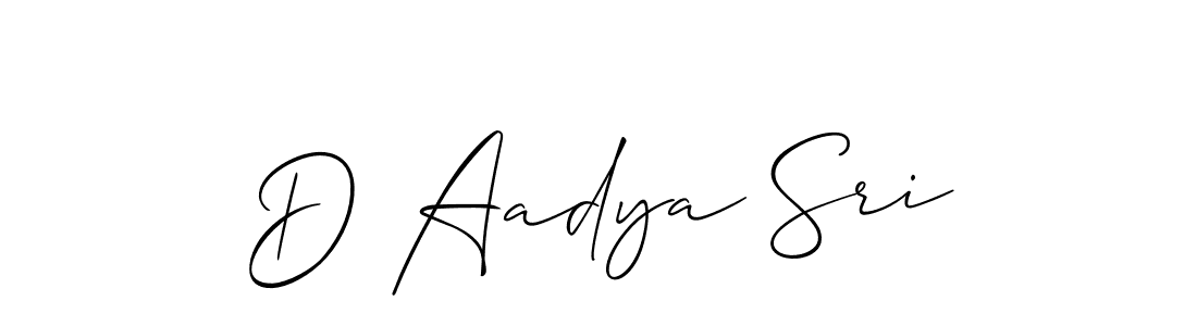 How to make D Aadya Sri signature? Allison_Script is a professional autograph style. Create handwritten signature for D Aadya Sri name. D Aadya Sri signature style 2 images and pictures png