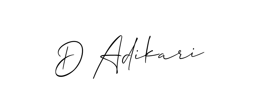 It looks lik you need a new signature style for name D Adikari. Design unique handwritten (Allison_Script) signature with our free signature maker in just a few clicks. D Adikari signature style 2 images and pictures png