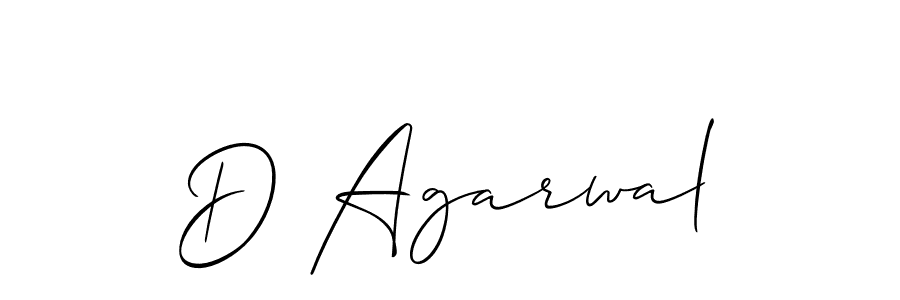 Make a beautiful signature design for name D Agarwal. Use this online signature maker to create a handwritten signature for free. D Agarwal signature style 2 images and pictures png