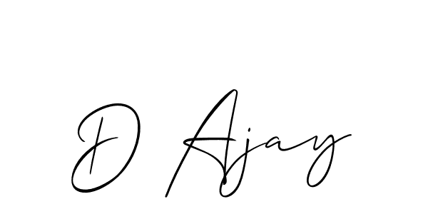 Also we have D Ajay name is the best signature style. Create professional handwritten signature collection using Allison_Script autograph style. D Ajay signature style 2 images and pictures png