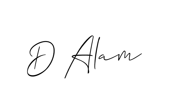 How to make D Alam name signature. Use Allison_Script style for creating short signs online. This is the latest handwritten sign. D Alam signature style 2 images and pictures png