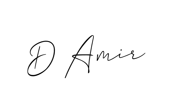 You should practise on your own different ways (Allison_Script) to write your name (D Amir) in signature. don't let someone else do it for you. D Amir signature style 2 images and pictures png