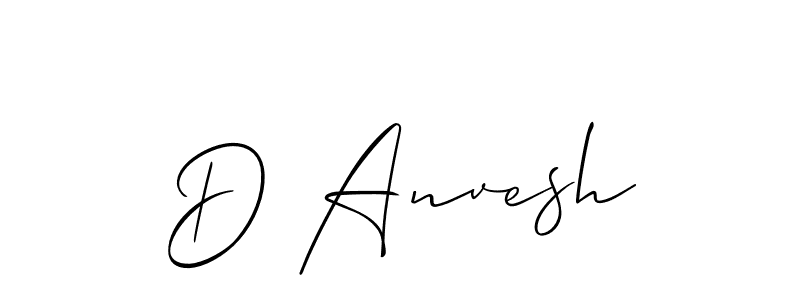 The best way (Allison_Script) to make a short signature is to pick only two or three words in your name. The name D Anvesh include a total of six letters. For converting this name. D Anvesh signature style 2 images and pictures png