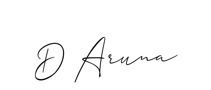 D Aruna stylish signature style. Best Handwritten Sign (Allison_Script) for my name. Handwritten Signature Collection Ideas for my name D Aruna. D Aruna signature style 2 images and pictures png