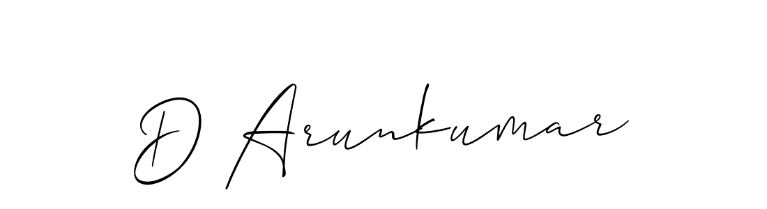 You should practise on your own different ways (Allison_Script) to write your name (D Arunkumar) in signature. don't let someone else do it for you. D Arunkumar signature style 2 images and pictures png