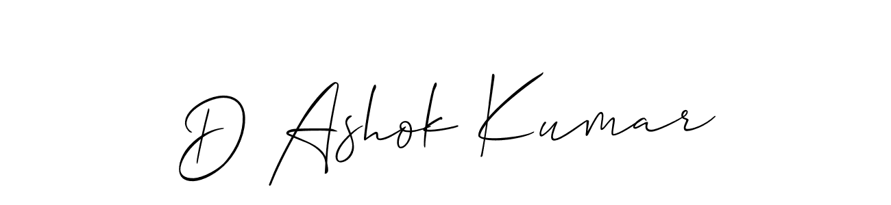 Make a short D Ashok Kumar signature style. Manage your documents anywhere anytime using Allison_Script. Create and add eSignatures, submit forms, share and send files easily. D Ashok Kumar signature style 2 images and pictures png