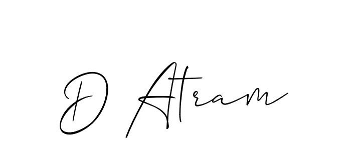 It looks lik you need a new signature style for name D Atram. Design unique handwritten (Allison_Script) signature with our free signature maker in just a few clicks. D Atram signature style 2 images and pictures png