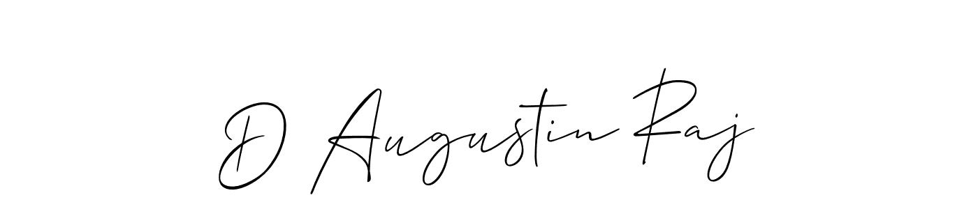 The best way (Allison_Script) to make a short signature is to pick only two or three words in your name. The name D Augustin Raj include a total of six letters. For converting this name. D Augustin Raj signature style 2 images and pictures png