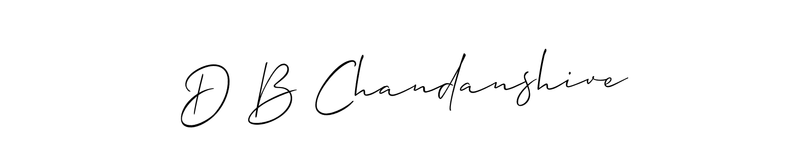 Also we have D B Chandanshive name is the best signature style. Create professional handwritten signature collection using Allison_Script autograph style. D B Chandanshive signature style 2 images and pictures png