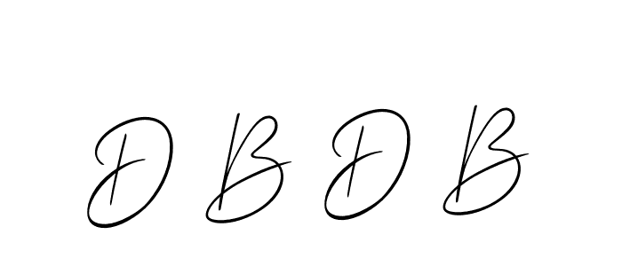 if you are searching for the best signature style for your name D B D B. so please give up your signature search. here we have designed multiple signature styles  using Allison_Script. D B D B signature style 2 images and pictures png