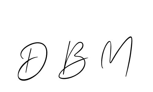 Design your own signature with our free online signature maker. With this signature software, you can create a handwritten (Allison_Script) signature for name D B M. D B M signature style 2 images and pictures png